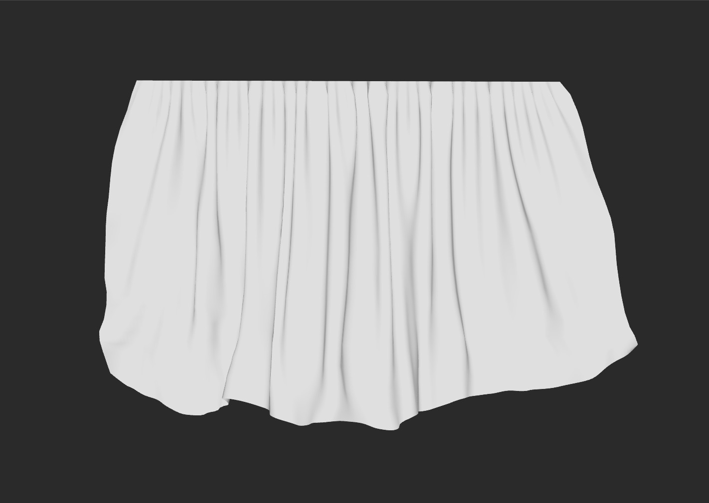 ClothPOP draped cloth panel, pinned top row