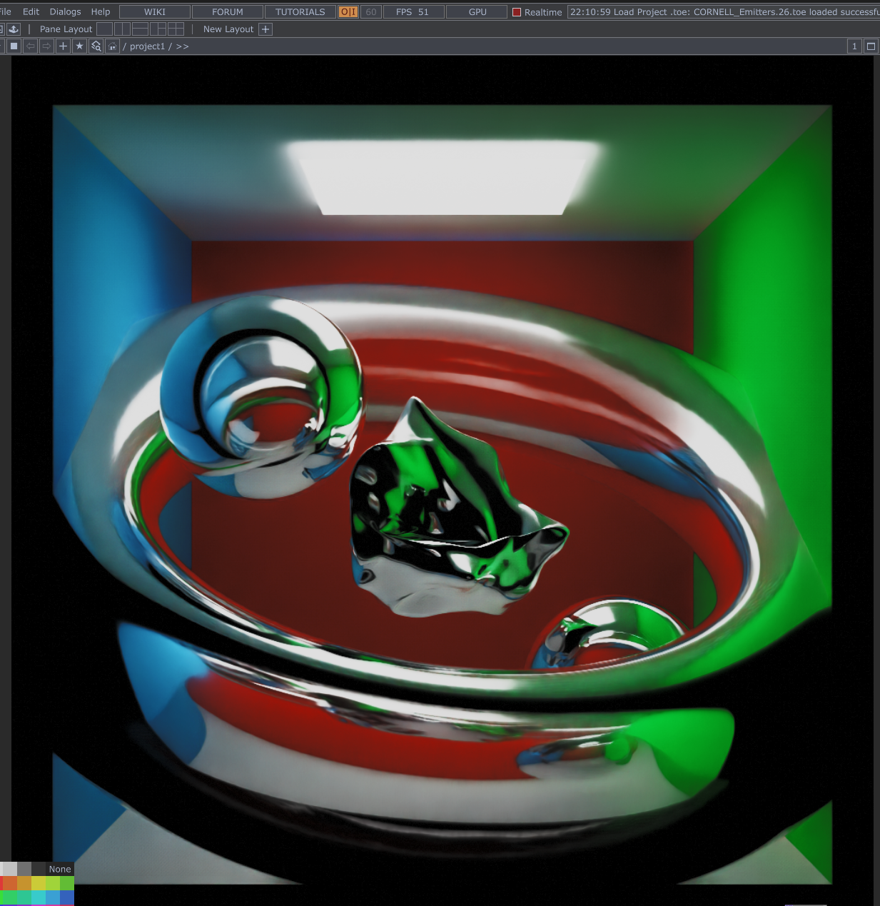 Cornell box GI validation render
