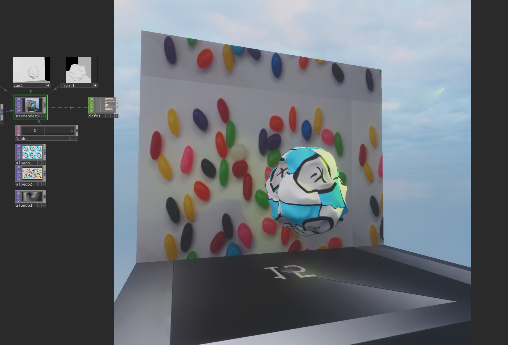 Rtxrender TOP parameters and material looks